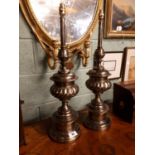 Good pair of brass table lamps.