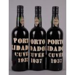 Tre bottiglie di Porto LIDADOR Cuvee 1937, 75 cl. cad., 20% vol.