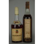 Coppia di Cognac BUREAU NATIONAL DU COGNAC: - 'Le Cognac'. Bottiglia anni '80-'90. Fascetta cartacea