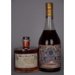 Coppia di Cognac LOUIS: - Cognac Fine Champagne Very Old Brandy. Rara bottiglia importata