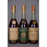 Tre Cognac MENARD: - Cognac 'Vieille Reserve Extra'. Grande Champagne. Trentacinque anni di