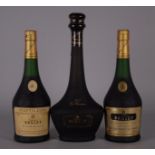 Lotto di tre Cognac CHATEAU PAULET, anni '80-'90: - Cognac X.O. Fine Champagne. Bottiglia di vetro
