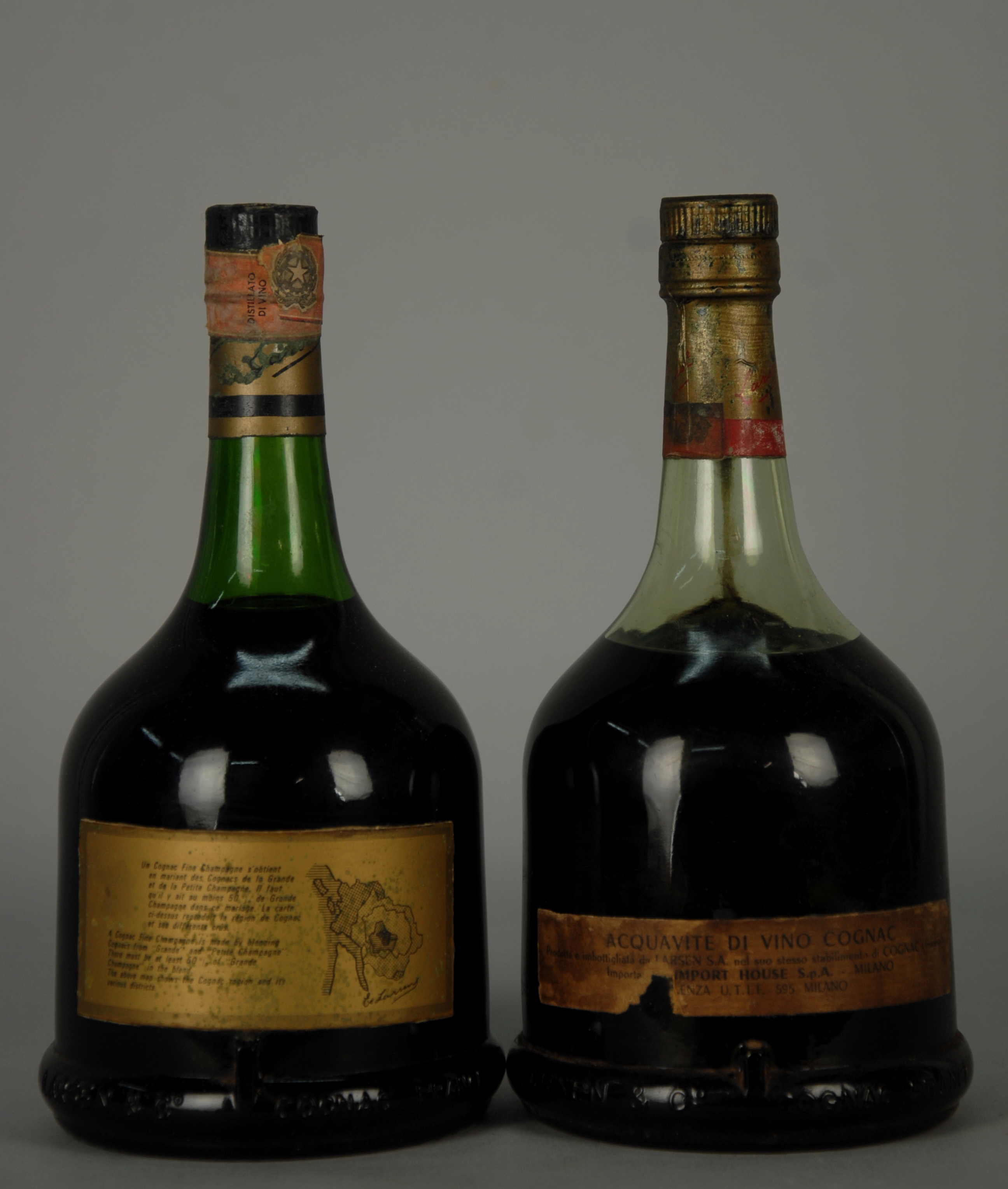 Coppia di Cognac LARSEN, denominato 'Il Cognac dei Vichinghi': - Cognac Extra - Fine Champagne. - Image 2 of 2