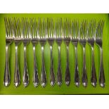 SET OF TWELVE SHEFFIELD SILVER FORKS 27.