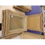 FIVE GILT WOOD CARVED PICTURE FRAMES (INTERNALLY 30CM X 41CM)