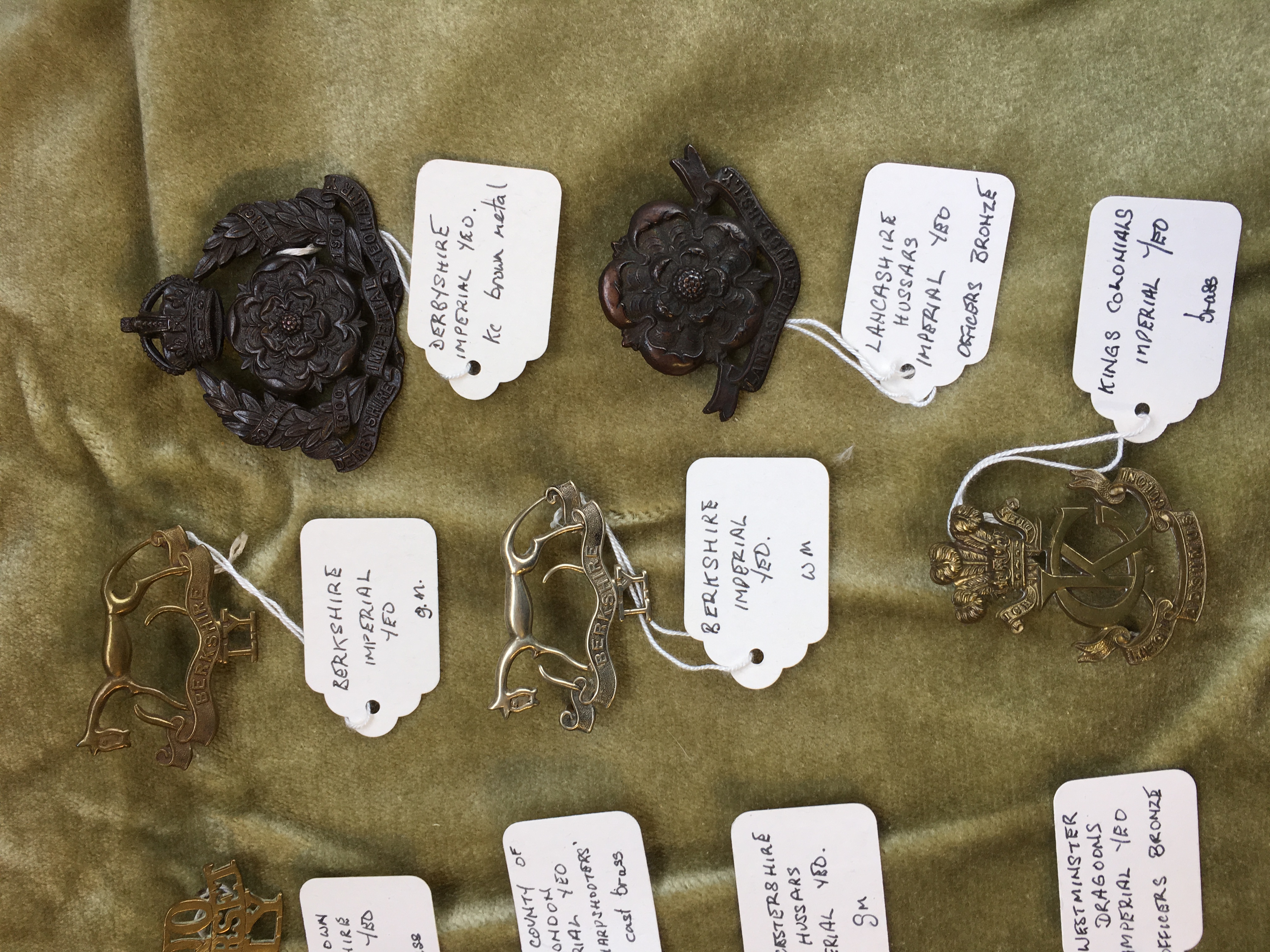 BOX OF MILITARY REGIMENTAL BADGES, YEOMANRY INCLUDING WESTMINSTER IMPERIAL DRAGOONS, - Image 5 of 6