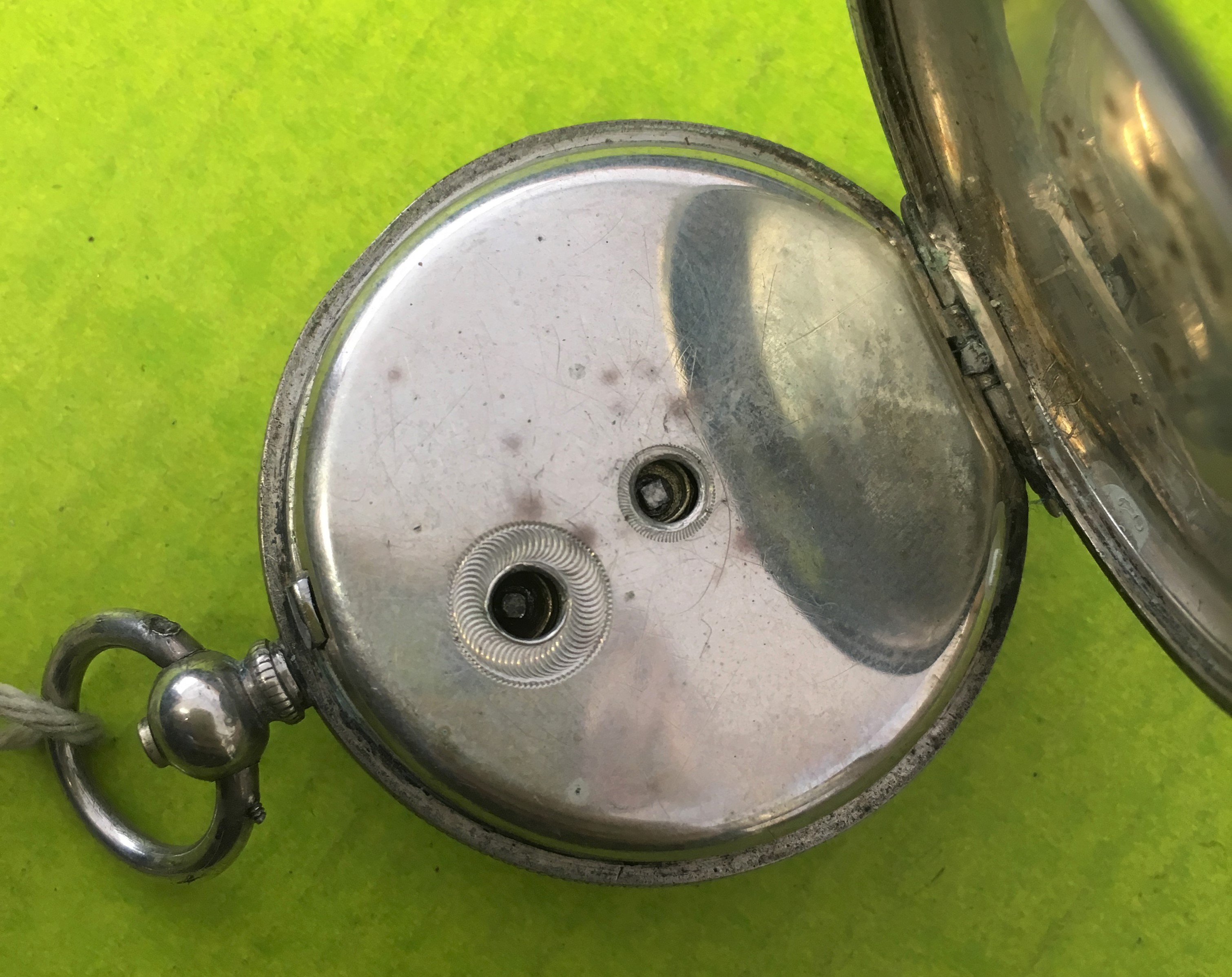 FINE SILVER CASED FOB WATCH WITH KEY - Image 4 of 7