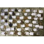 TOBACCO BOX OF MILITARY REGIMENTAL LAPEL BADGES INCLUDING BERKSHIRE, ESSEX AND OTHER YEOMANARY ,