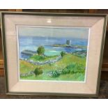 20TH CENTURY IRISH SCHOOL - IRISH LANDSCAPE ENTITLED THE MARTELLO TOWER,