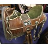 LEATHER STITCHED RODEO STYLE SADDLE