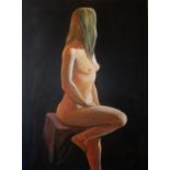 ACRYLIC ON BOARD BY JOE RICE - NUDE 61 X 80CM