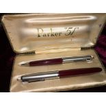 BOXED PARKER 51 PEN AND PENCIL SET