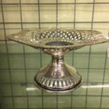 SILVER FILIGREE PEDESTAL BONBON DISH