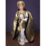 FRANKLIN MINT HEIRLOOM BISQUE PORCELAIN DOLL 'PRINCESS EOWYN' FROM LORD OF THE RINGS