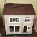 SCALE MODEL DOLL'S HOUSE, WITH INTERIOR SETTINGS INCLUDING FURNISHINGS HEIGHT 60.