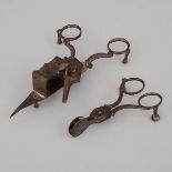 A Pair of Iron Candle Snuffers and a Pair of Candle Douters, 18th century