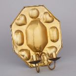 Dutch Brass Two Light Wall Sconce, 18th century