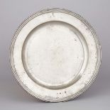 English Pewter Triple Reed Dish, John Felton, Shrewsbury, late 17th century, length 16.5 in — 41.9 c