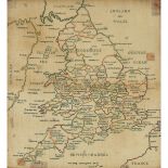 George III Needlework Map of England and Wales, 1806, 24 x 22.25 in — 61 x 56.5 cm