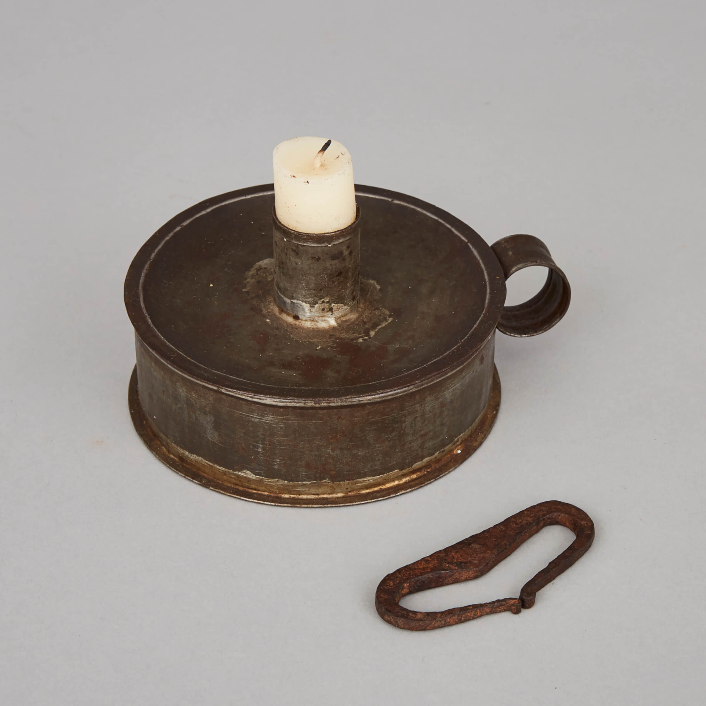 Tinderbox and Striker, 18th century, height 2.5 in — 6.4 cm