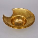 English Brass Barber’s Bowl, 18th century, diameter 11.4 in — 29 cm