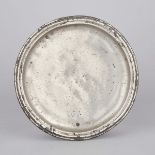 English Pewter Narrow Rim Plate, James Butcher, Bridgwater, Sommerset, early 18th century, diameter