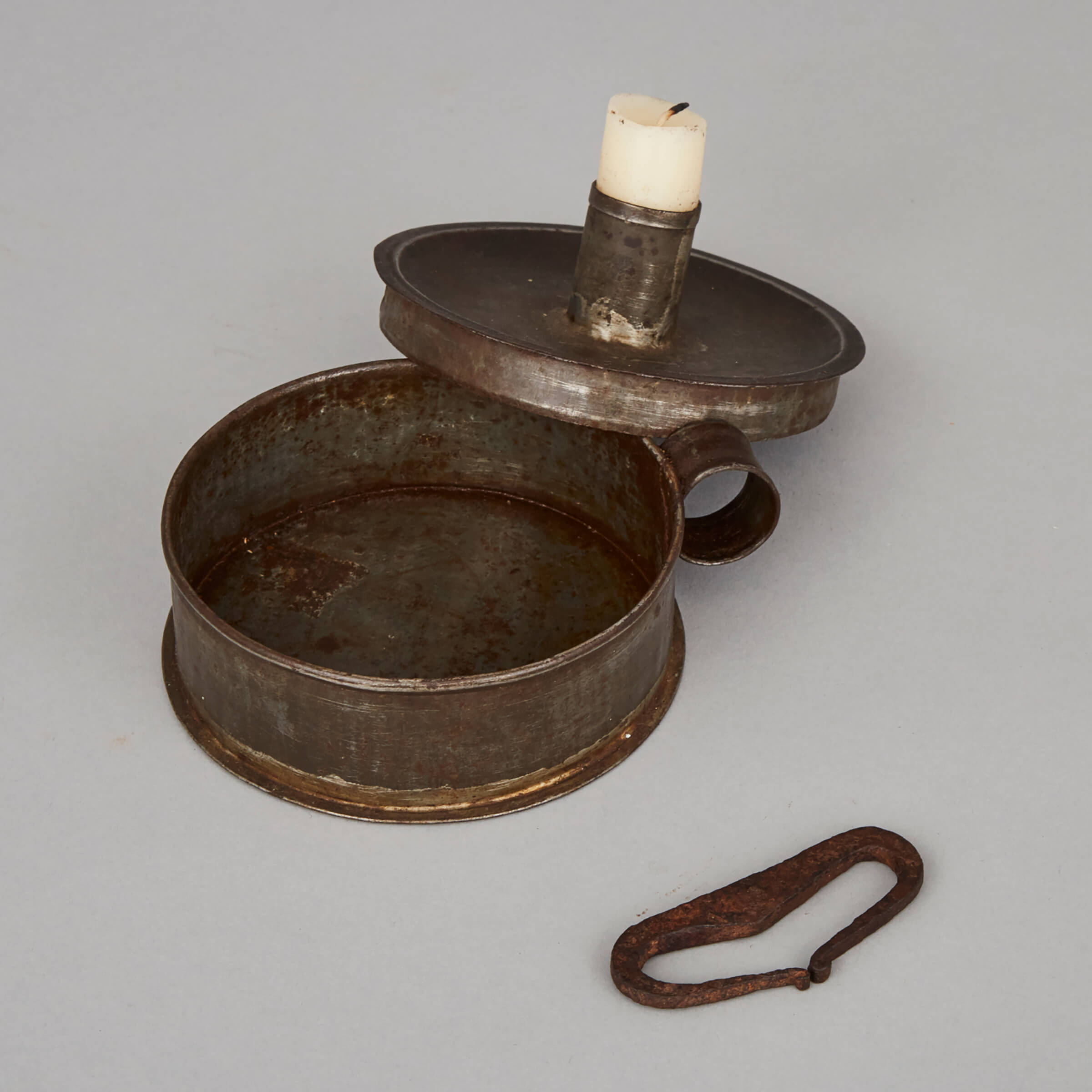 Tinderbox and Striker, 18th century, height 2.5 in — 6.4 cm - Image 2 of 2