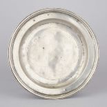 English Pewter Dish, John Evans, Exeter, second half, 18th century, diameter 10.9 in — 27.6 cm