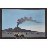 Neapolitan School View of an Eruption of Vesuvius, 1929, 14.75 x 21.5 in — 37.5 x 54.6 cm