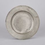 Irish Pewter Plate, Samuel Woods, Waterford, 19th century, diameter 9.6 in — 24.3 cm