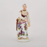 Meissen Figural Scent Bottle, mid-18th century