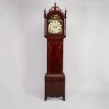 Victorian Mahogany Tall Case Clock, M. Logan, Newcastle, mid 19th century