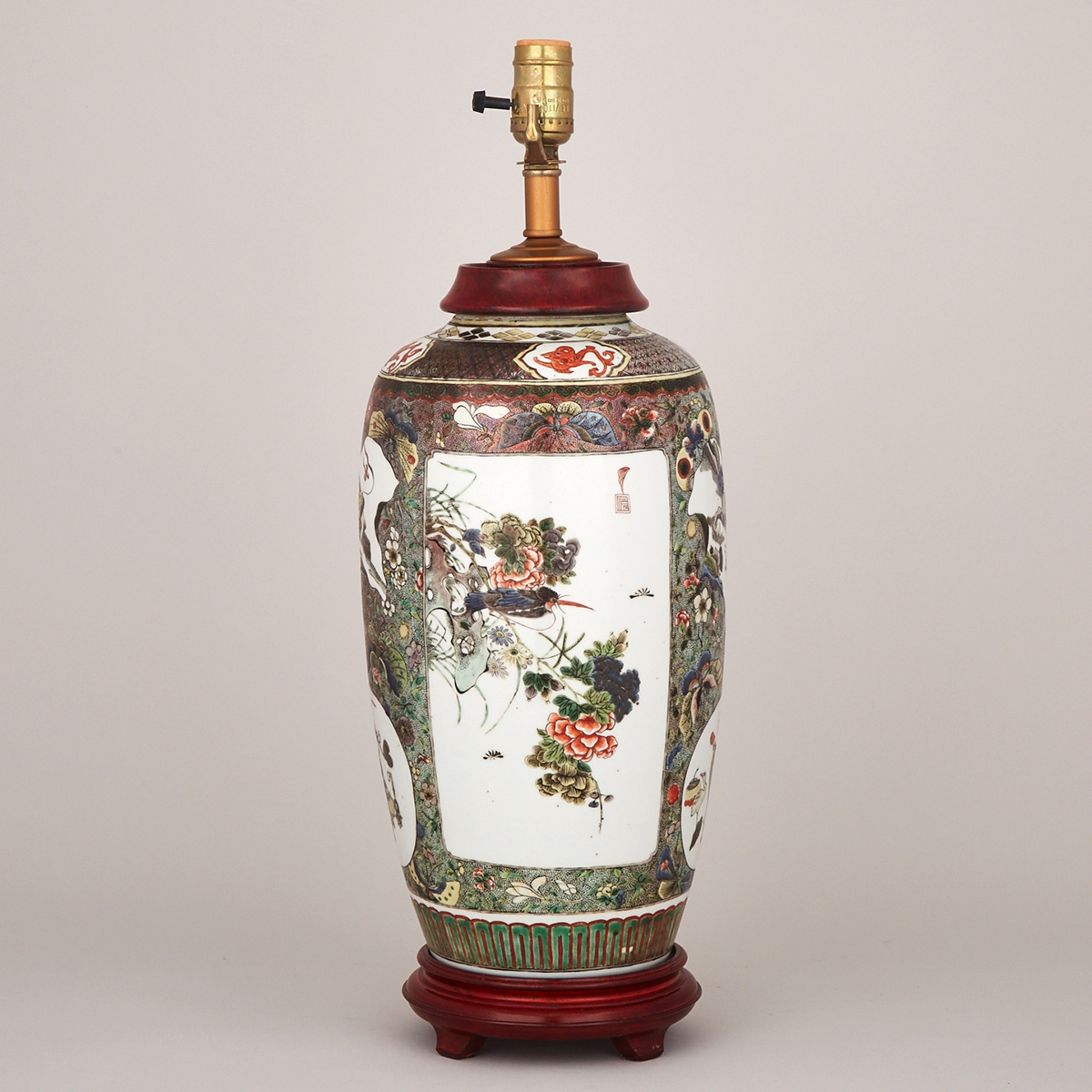 A Famille Rose Vase, 19th Century or Earlier - Image 2 of 3