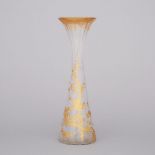 Daum Gilt Decorated Glass Vase, late 19th century