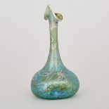 Loetz Silver Overlaid ‘Papillon’ Iridescent Glass Vase, c.1900