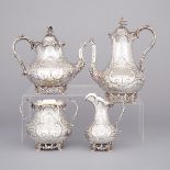 Victorian Silver Tea and Coffee Service, Roberts & Belk, Sheffield, 1875 (4 Pieces)