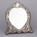 American Silver Framed Dressing Table Mirror, Dominick & Haff, New York, N.Y.