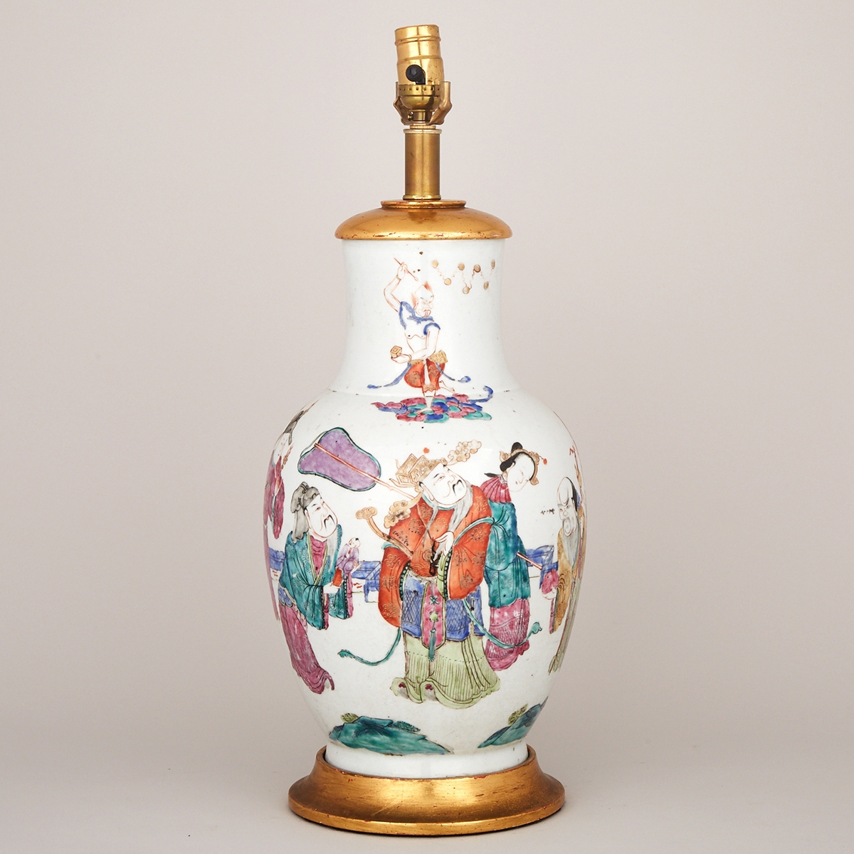 A Famille Rose â€˜Immortalsâ€™ Vase, 19th Century