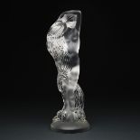 ‘Nereides’, Lalique Moulded and Partly Frosted Glass Figure, 166/999, post-1978