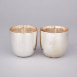 Pair of George III Silver Nesting Tumbler Cups, Joseph Angell I, London, 1813