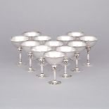 Twelve Danish Silver Goblets, #479A, Harald Nielsen for Georg Jensen, Copenhagen, post-1945