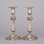 Pair of George III Silver Table Candlesticks, Kirkby, Waterhouse & Co., Sheffield, 1813