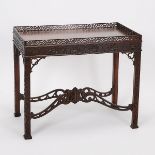 Chinese Chippendale Style Tea Table, early 20th century, 28.75 x 34 x 20 in — 73 x 86.4 x 50.8 cm