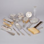 American Silver Mounted Dressing Table Set, R. Wallace & Sons, Wallingford, Ct., 20th century, hand