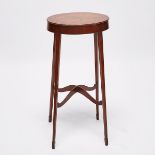 Regency Satinwood Strung Mahogany Oval Candle Stand, early 19th century, height 28 in — 71.1 cm