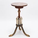 Unusual Continental Ivory Mounted Mahogany Work Table, mid 19th century, 31.25 x 10.5 in — 79.4 x 26