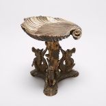 Venetian Carved, Silvered and Gilt Wood Grotto Stool, late 19th century, height 21 in — 53.3 cm