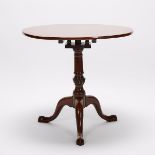 George III Mahogany Birdcage Tilt Top Tea Table, late 18th century, 30 x 32 in — 76.2 x 81.3 cm