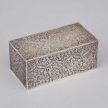 Indian Silver Rectangular Box, probably Kutch, early 20th century, 2.6 x 6.1 x 3.1 in — 6.5 x 15.5 x