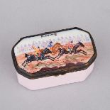 Staffordshire Enamel Snuff Box, late 18th/early 19th century, 1.25 x 2.25 x 1.25 in — 3.2 x 5.7 x 3.